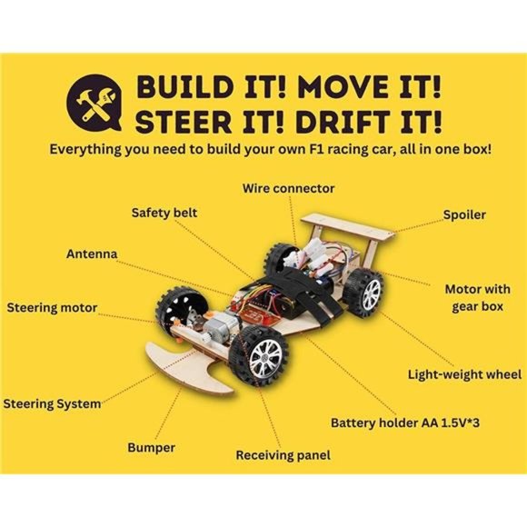 Pica Toys Wireless Remote Control Car Kit F1, Science Project Kit for Kids - Picture 3 of 6